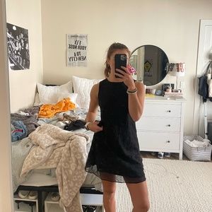 Vintage Amanda Smith Black Mini Dress (petite), S